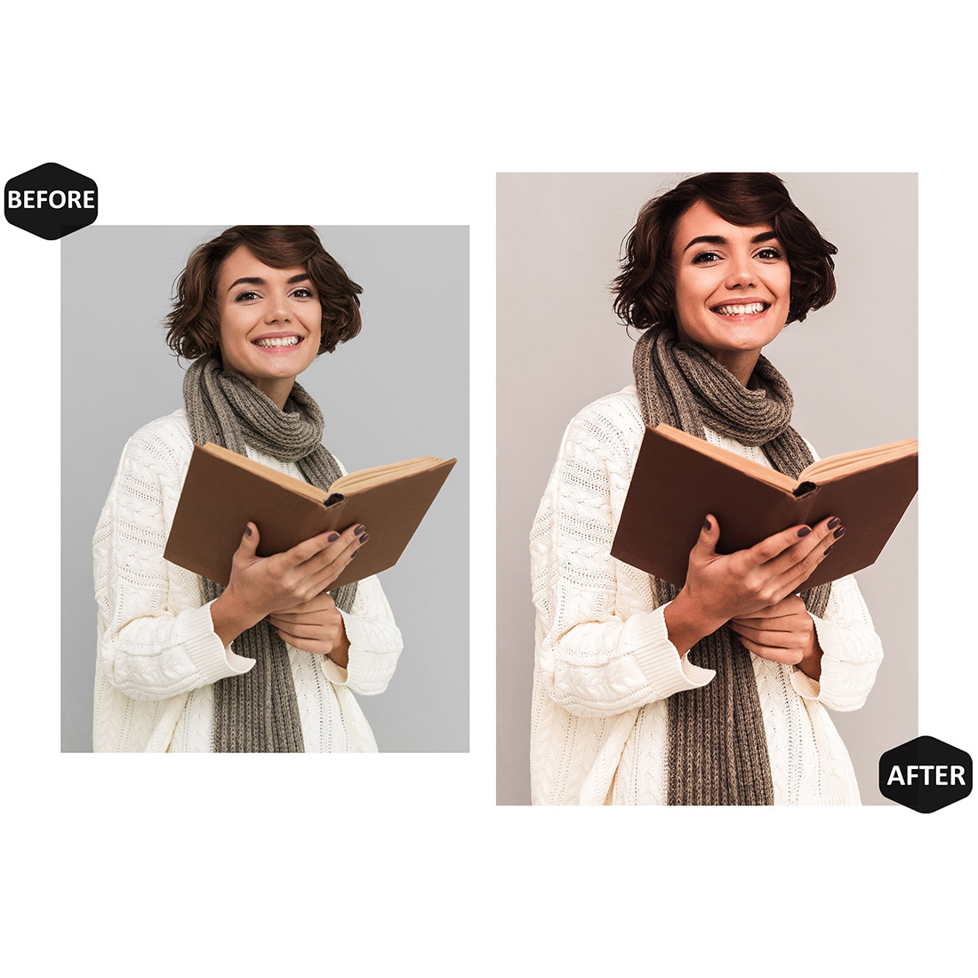 12 Bookends Lightroom Presets, Vintage Mobile Preset, Letter Desktop LR Lifestyle DNG Instagram Coffee Filter Theme Portrait Season preview image.