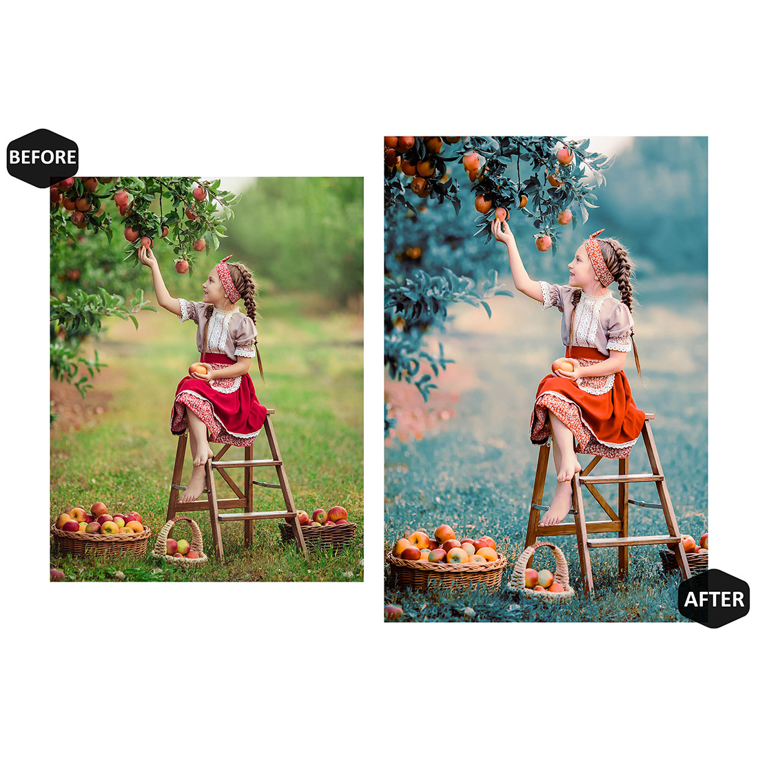 12 Earth Angels Lightroom Presets, Cute Kids Preset, Summer Child Desktop LR Filter DNG Lifestyle Theme For Blogger Portrait Instagram preview image.