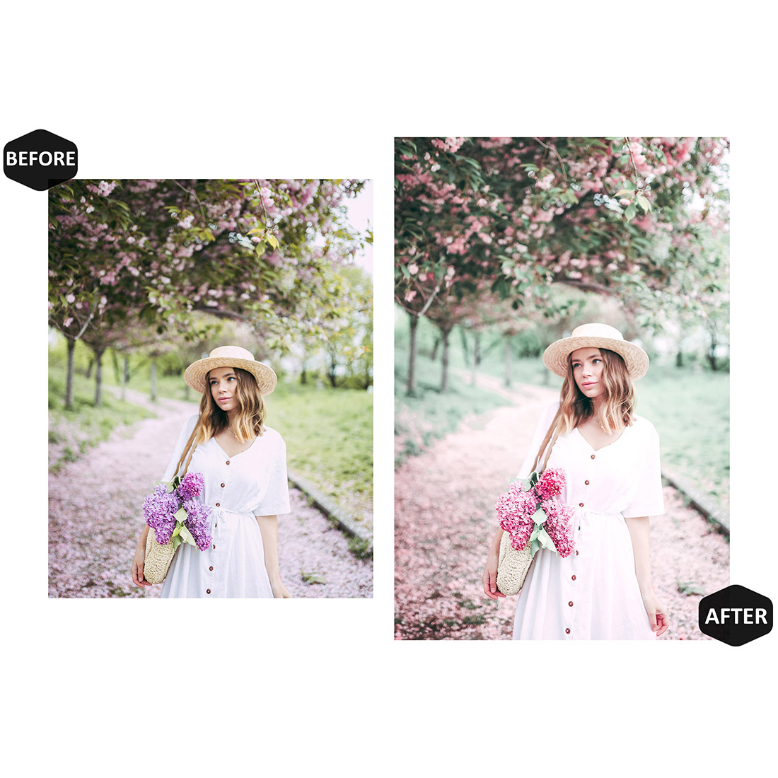 12 Nature Glory Lightroom Presets, Spring Mobile Preset, Bright Desktop LR Lifestyle DNG Instagram Airy Filter Theme Portrait Season Beauty preview image.