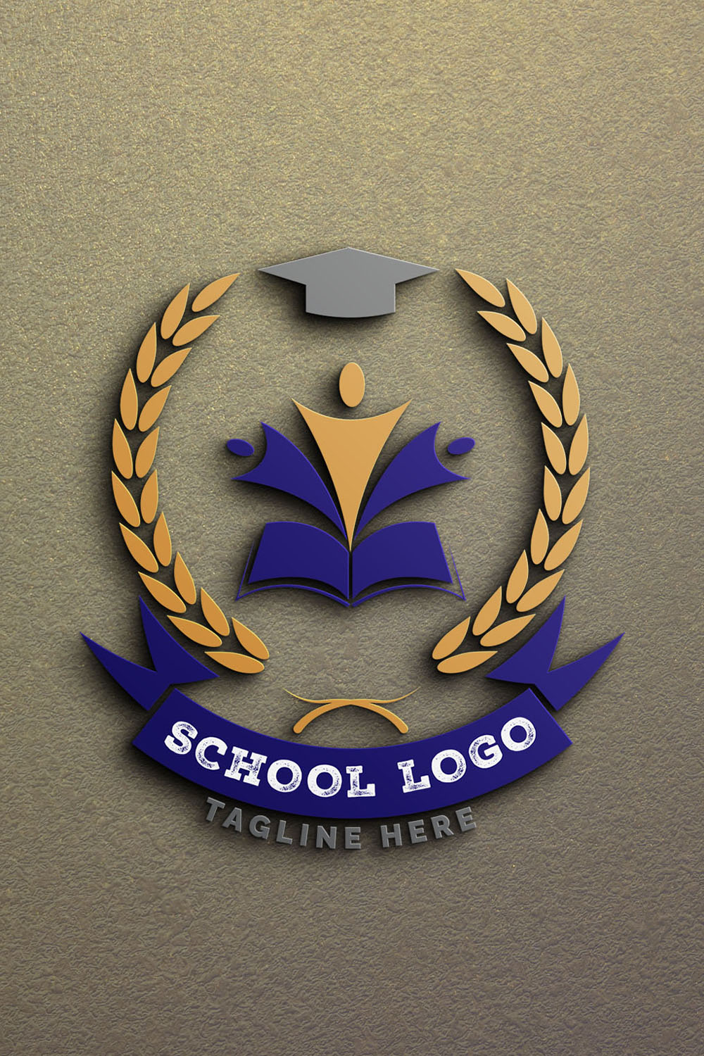 School & Education Logo Design - 100% Editable | Master Bundles pinterest preview image.