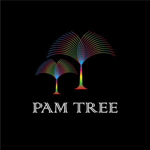 Line Art Palm Tree Travel and Beach Logo Design Bundle cover image.