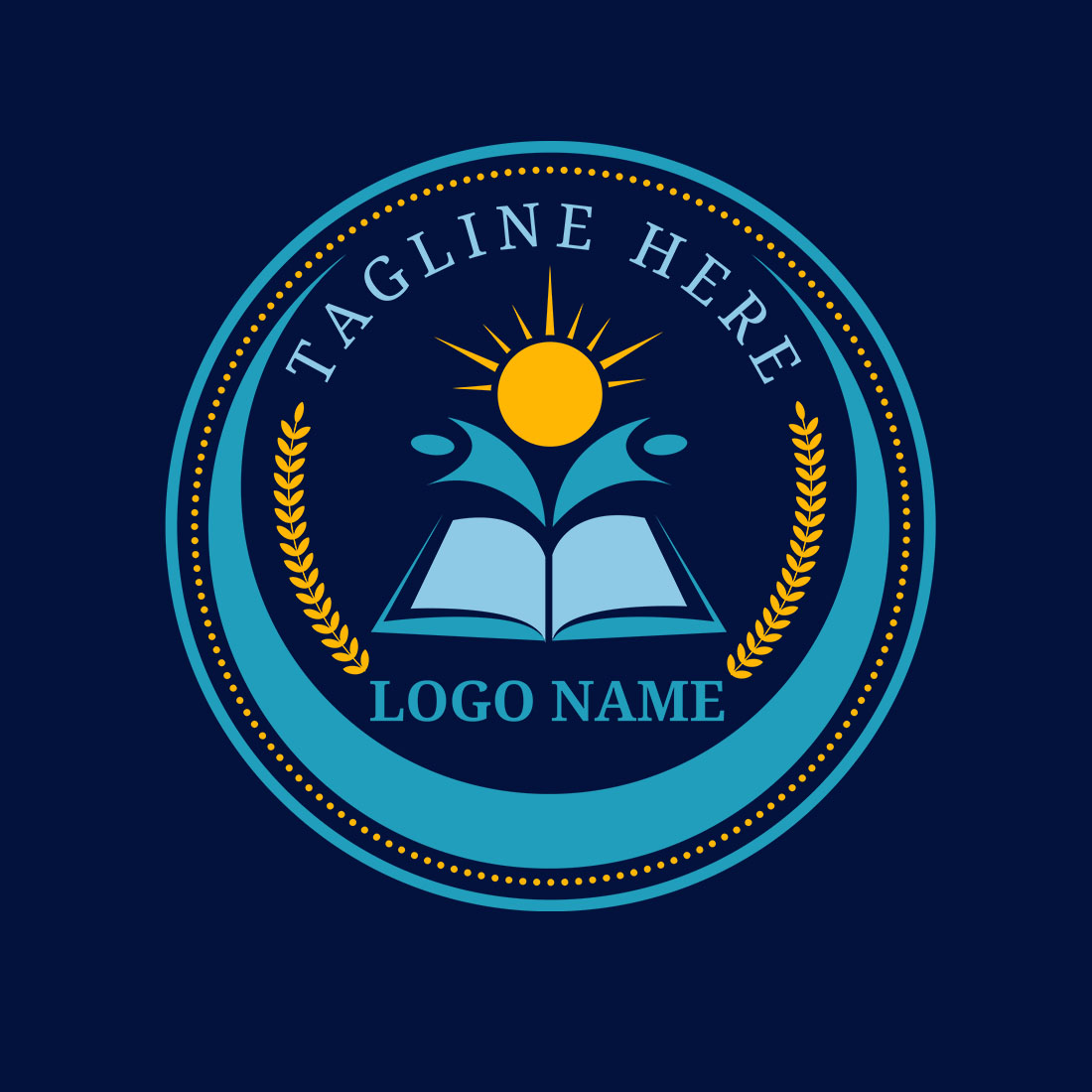 Premium School Badge Logo Design Kit - 100% Editable Vector Templates preview image.