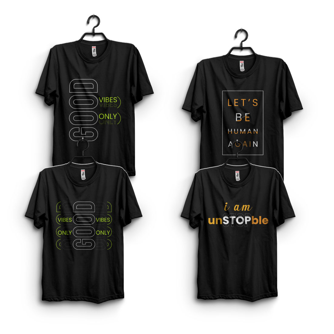 Modern Typography Bundle T-Shirt Design preview image.