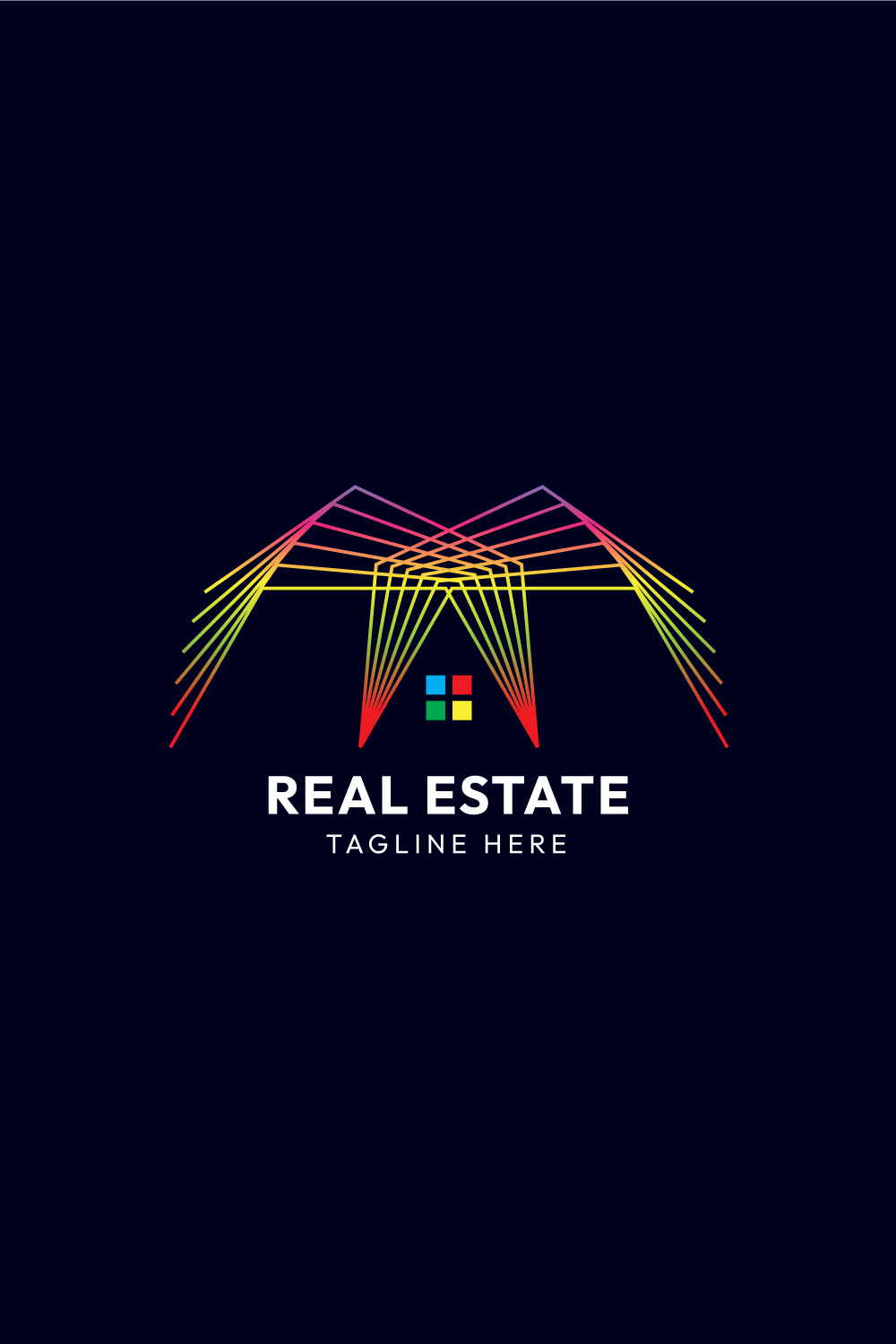 Elegant Real Estate Line Art Logo Design: Boost Your Brand with Timeless Sophistication pinterest preview image.