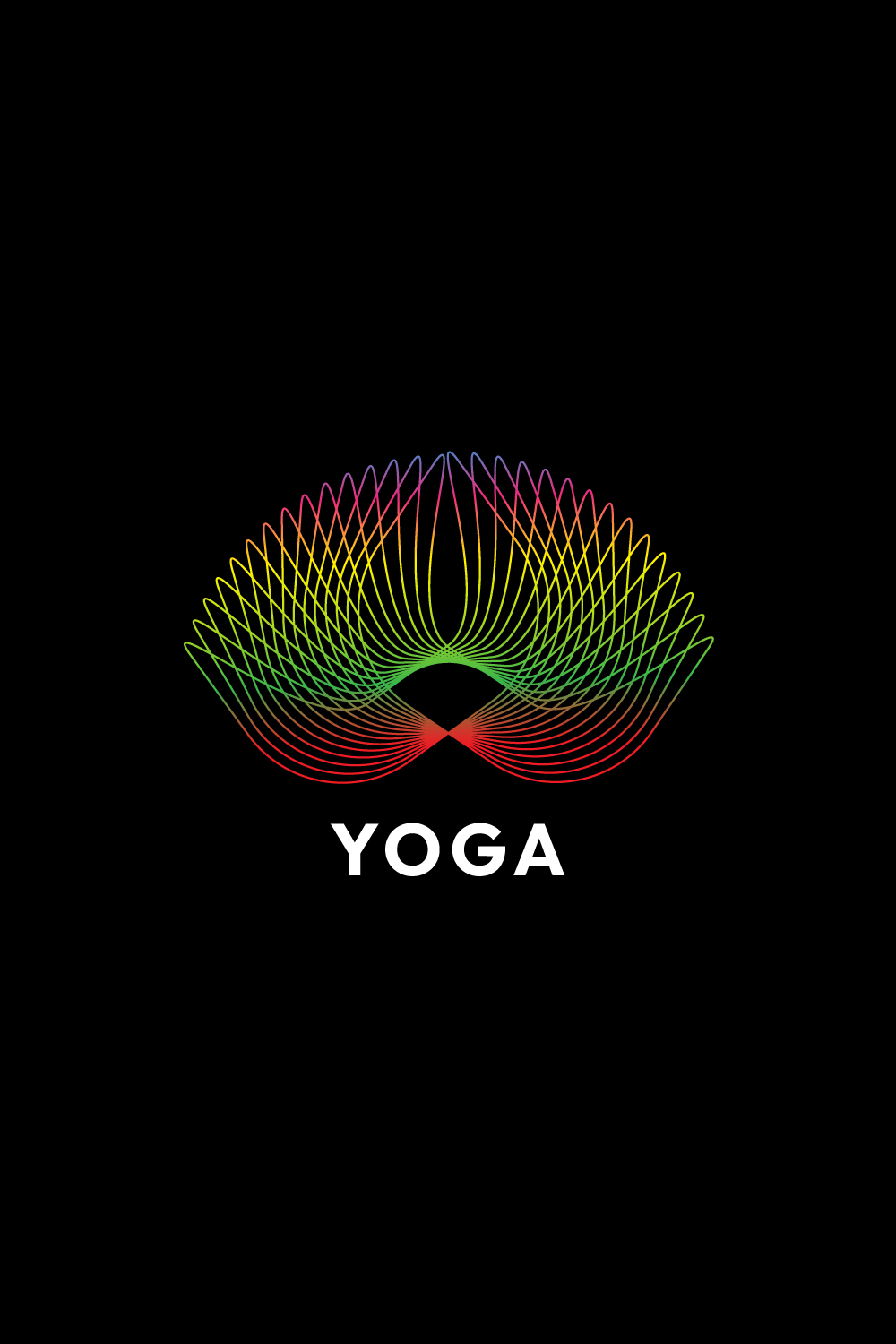 Line Art Yoga Design Bundle pinterest preview image.