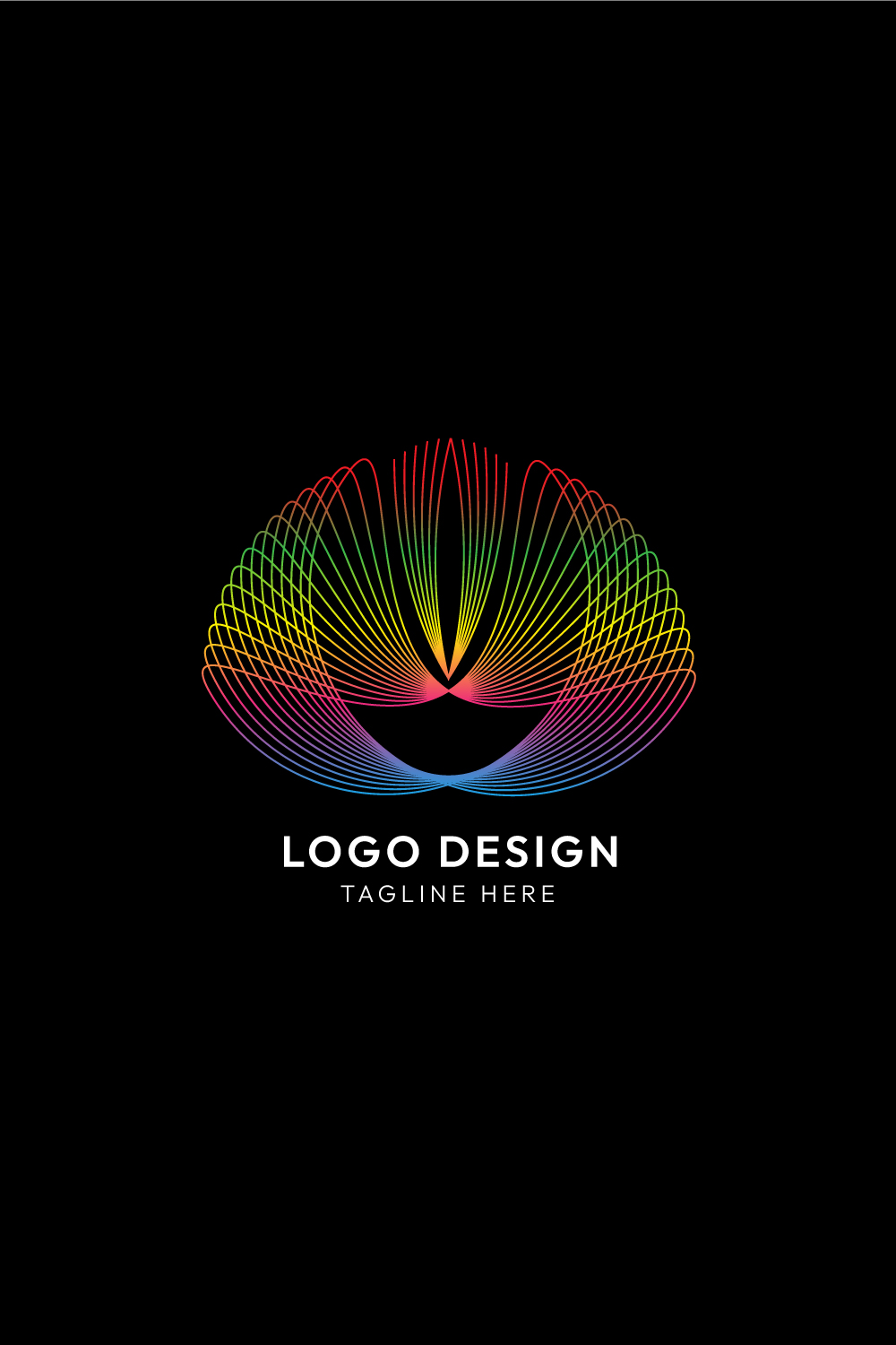 Line Art Nature & Beauty Logo Design Bundle pinterest preview image.