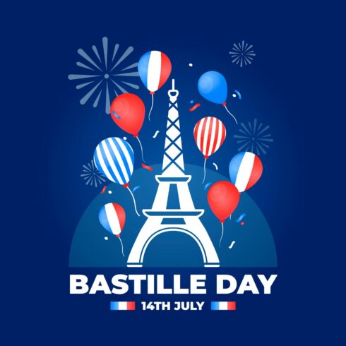 Bastille day 14th July cover image.