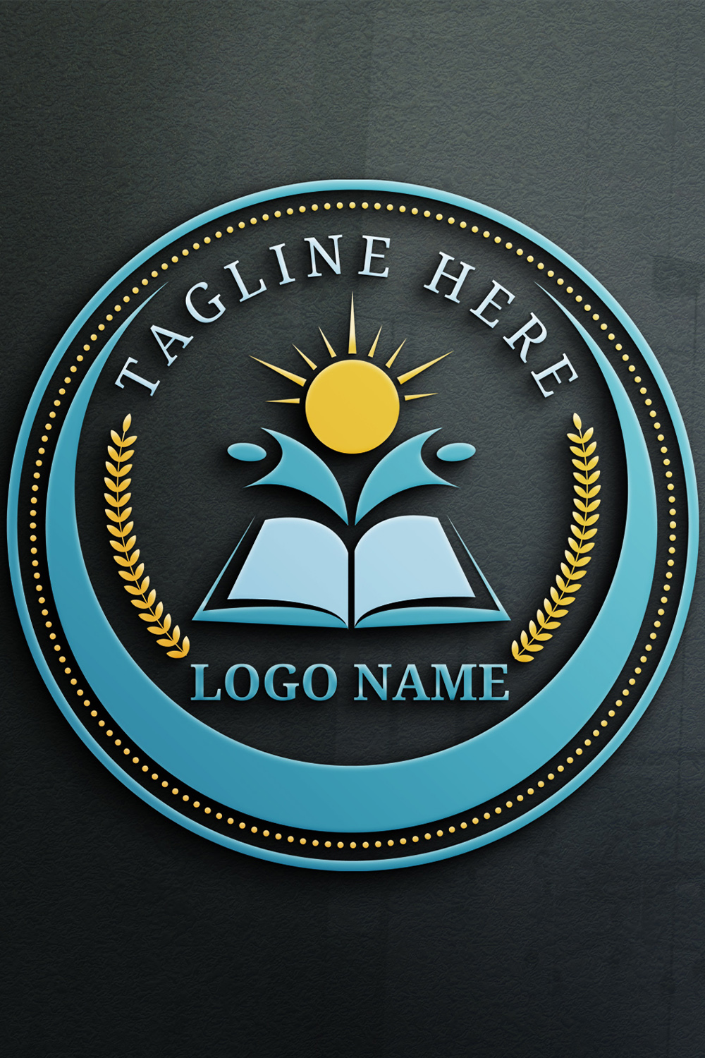 Premium School Badge Logo Design Kit - 100% Editable Vector Templates pinterest preview image.