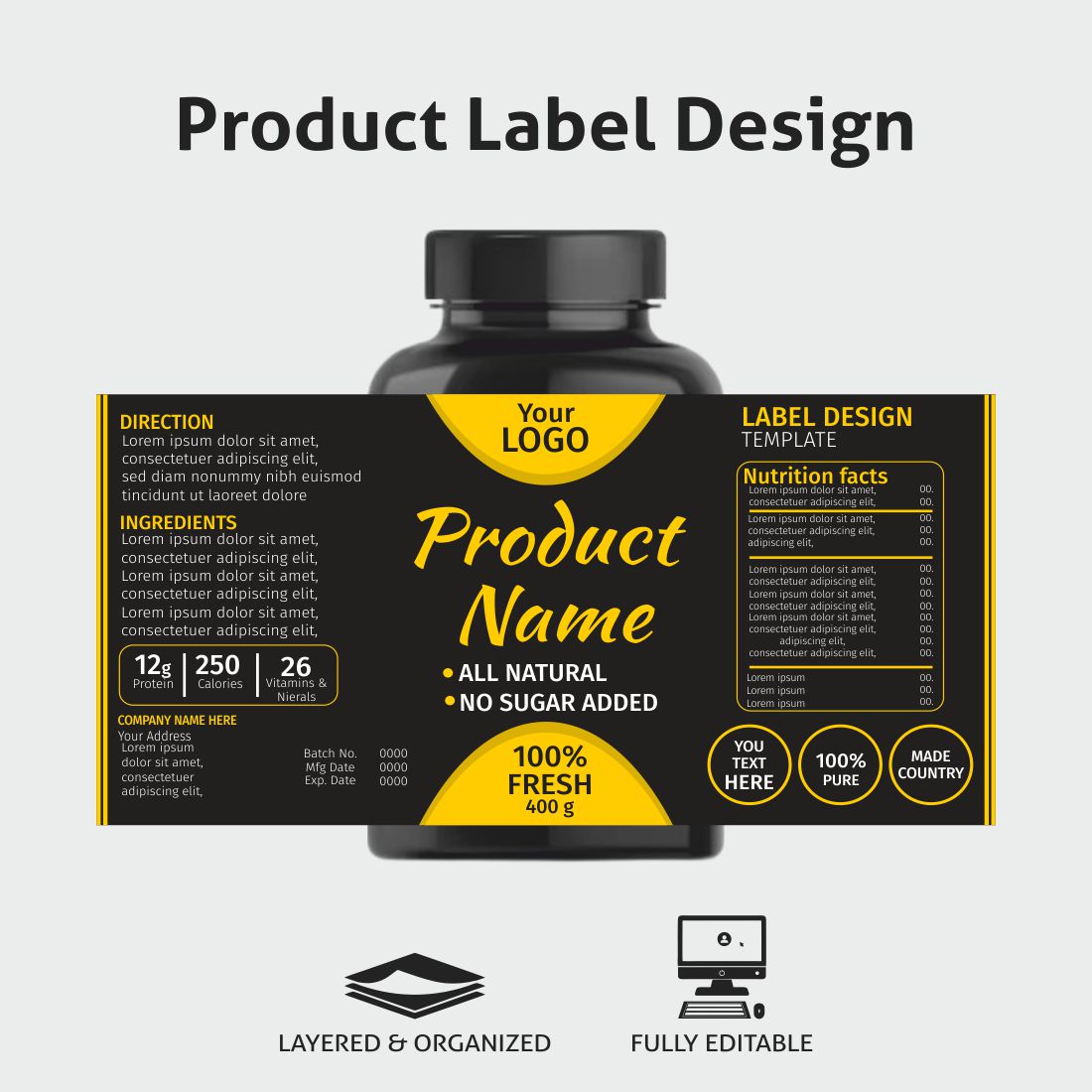 Product Label Design cover image.