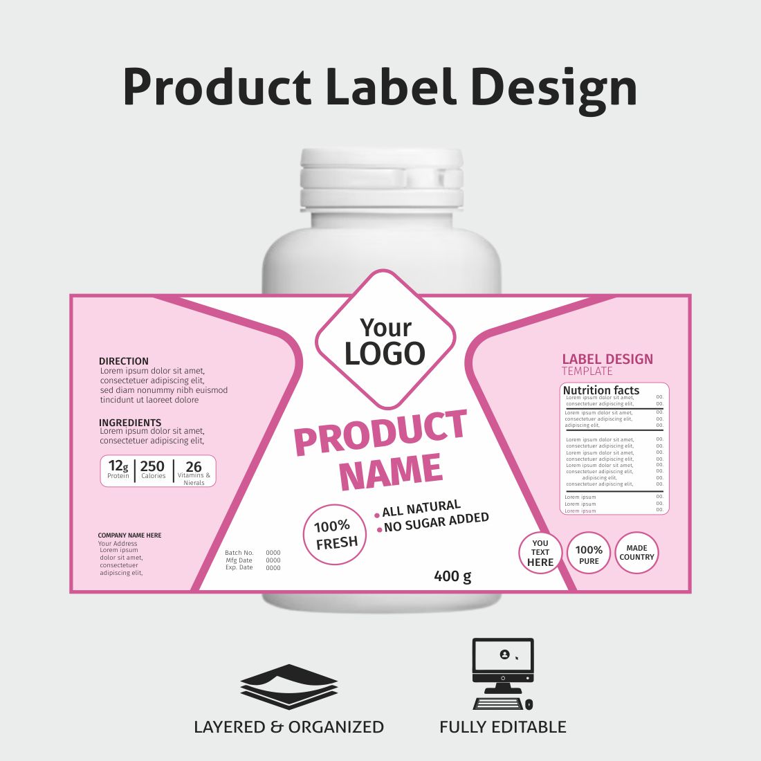 Product Label Design cover image.