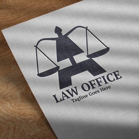 law firm logo with an A that looks like a scale cover image.