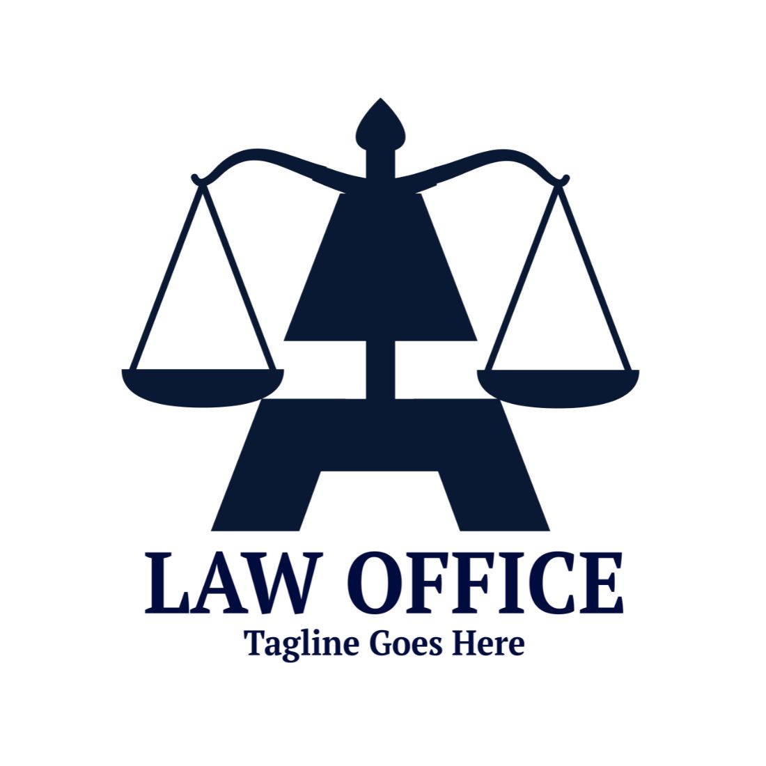 law firm logo with an A that looks like a scale preview image.