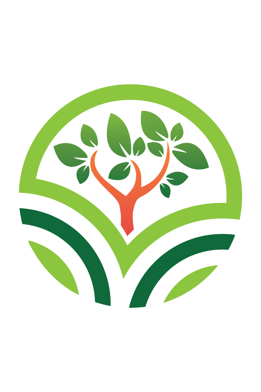 Fresh Tree Farm logo design pinterest preview image.