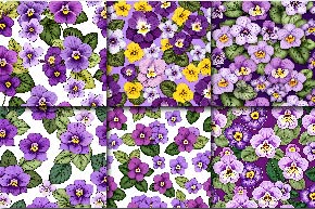 african violet flowers digital paper preview 04 761