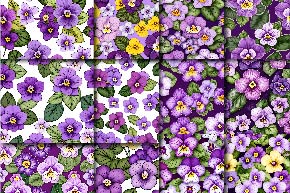 african violet flowers digital paper preview 06 630