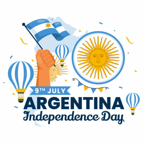 12 Argentina Independence Day Illustration cover image.