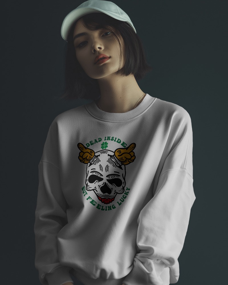 asian female model wearing sweatshirt mockup 0060 379