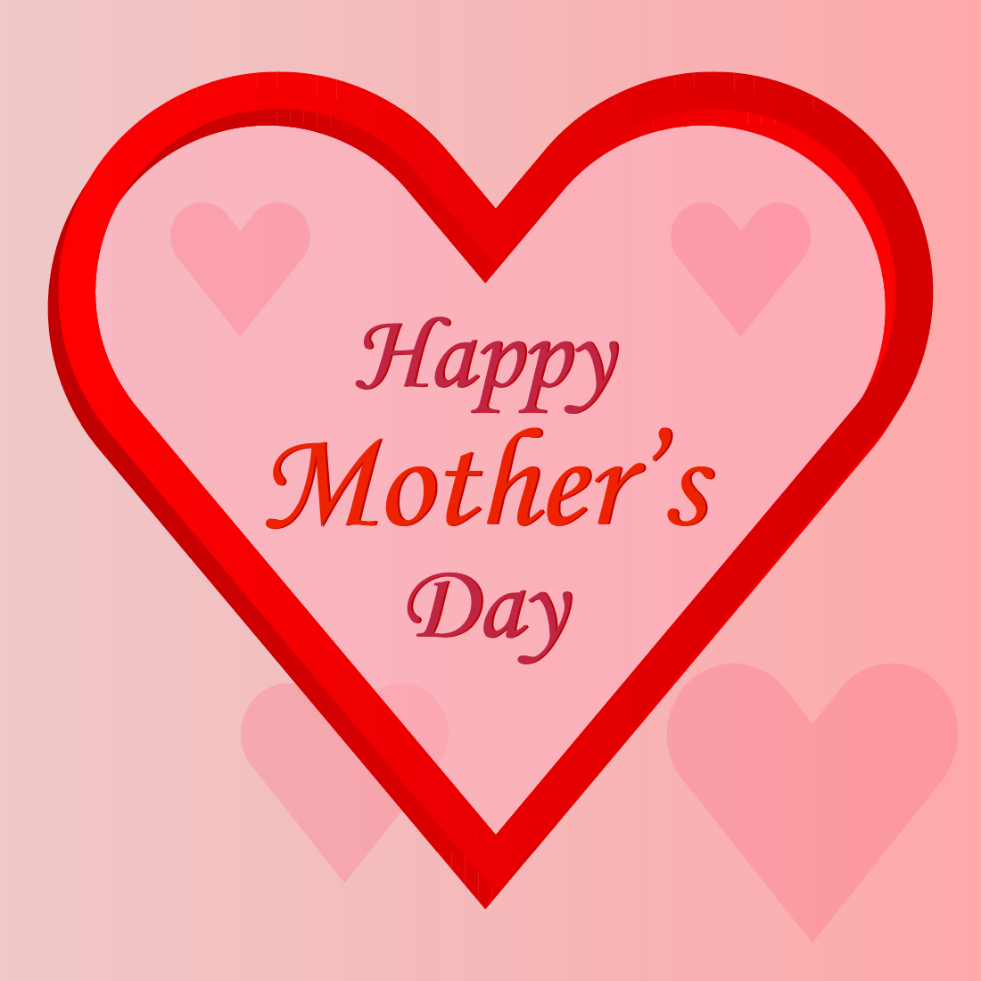 Happy Mother's Day with Heart Mothers' day celebration vector design Mother Mum Mom preview image.