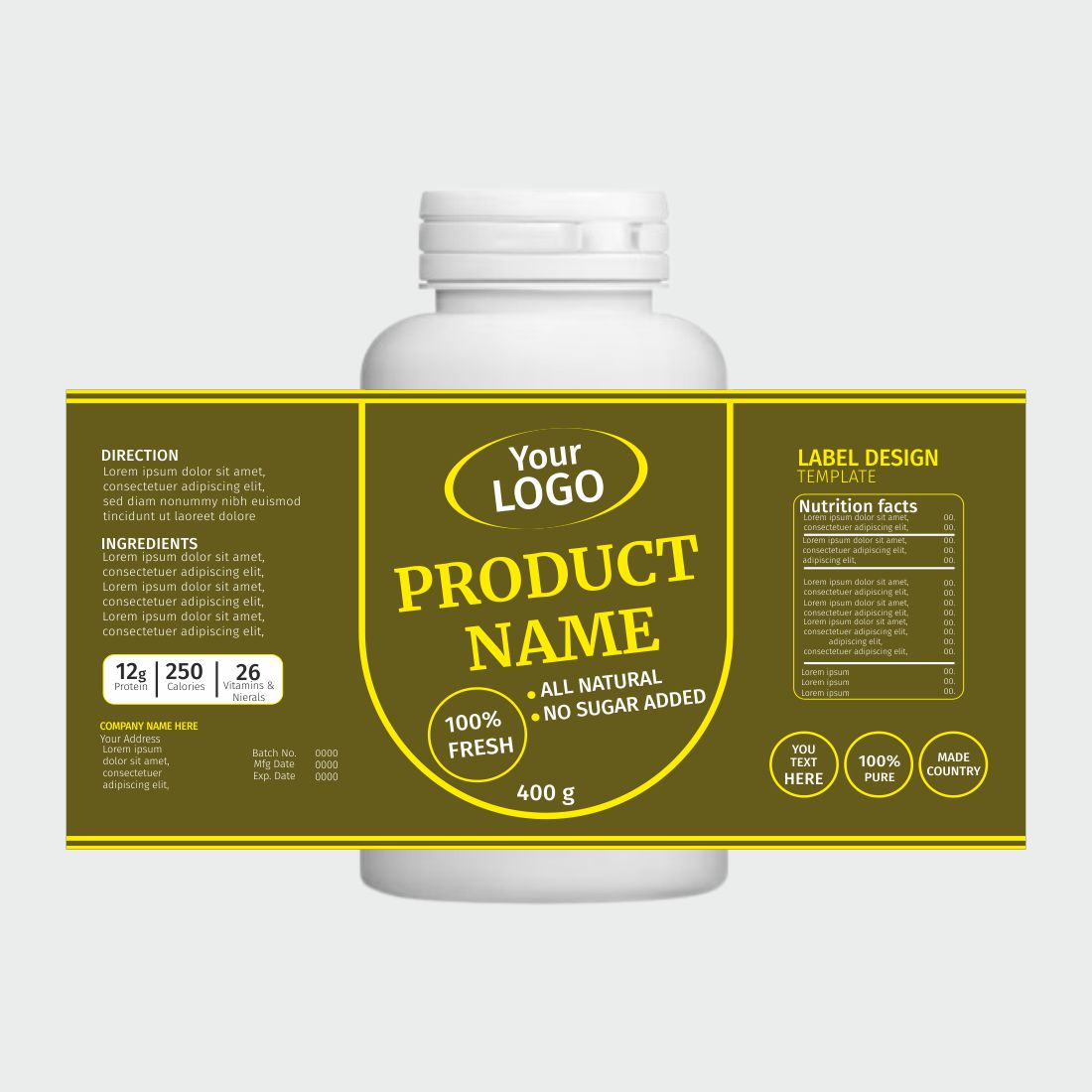 Product Label Design preview image.