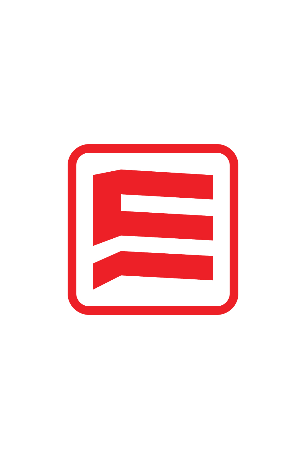 Letter E look like a Book Icon pinterest preview image.