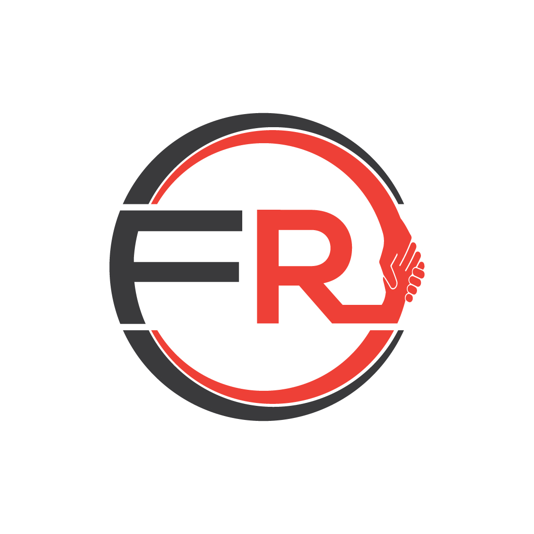 FR Construction Logo design preview image.