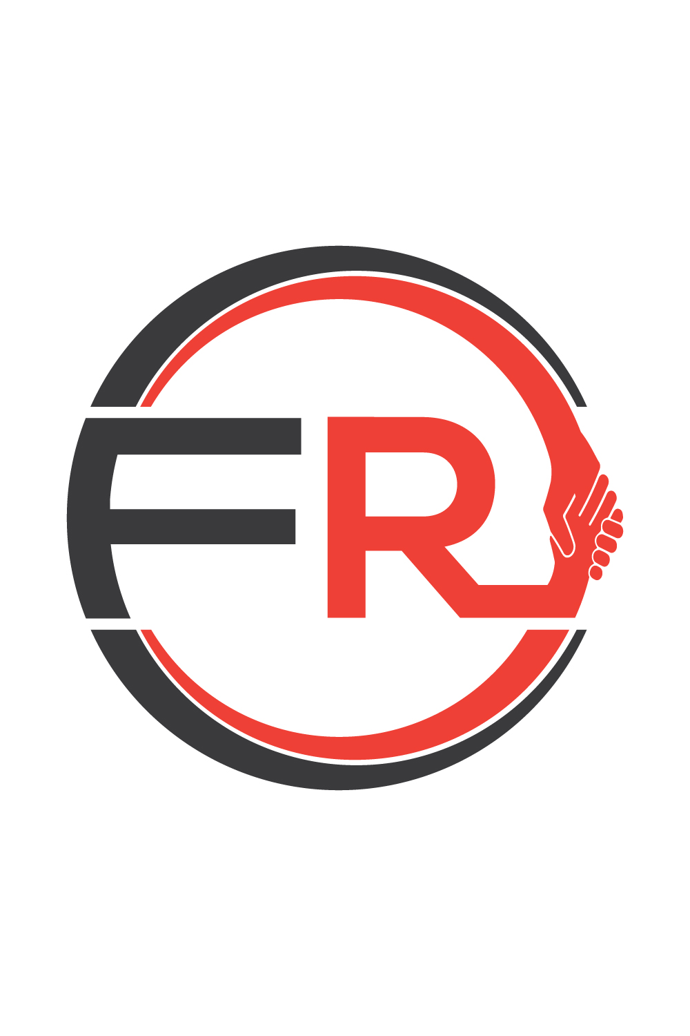 FR Construction Logo design pinterest preview image.