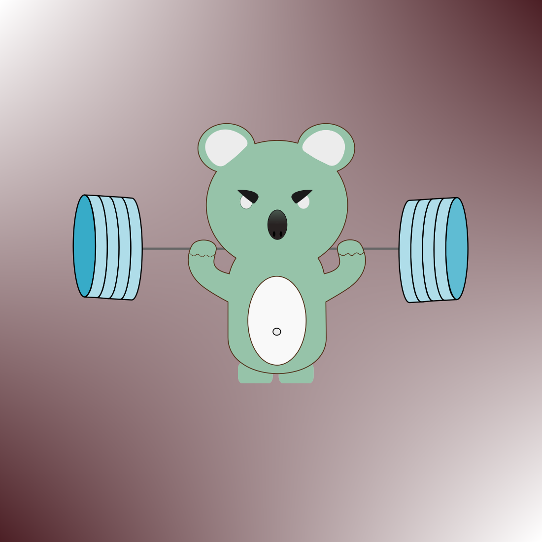 bear with dumbell 945