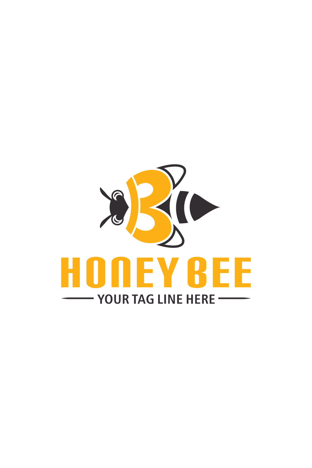 Huney Bee logo for Honey Company pinterest preview image.