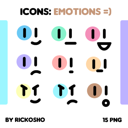 ICONS: Emotional (15 PNG) cover image.