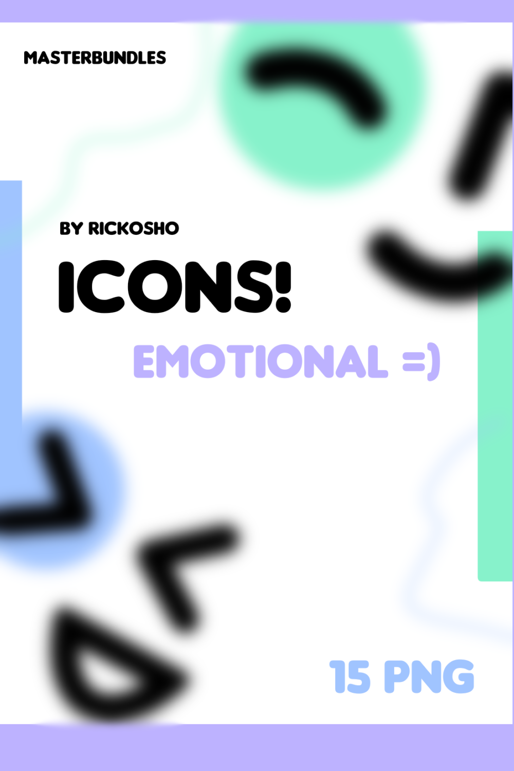 ICONS: Emotional (15 PNG) pinterest preview image.