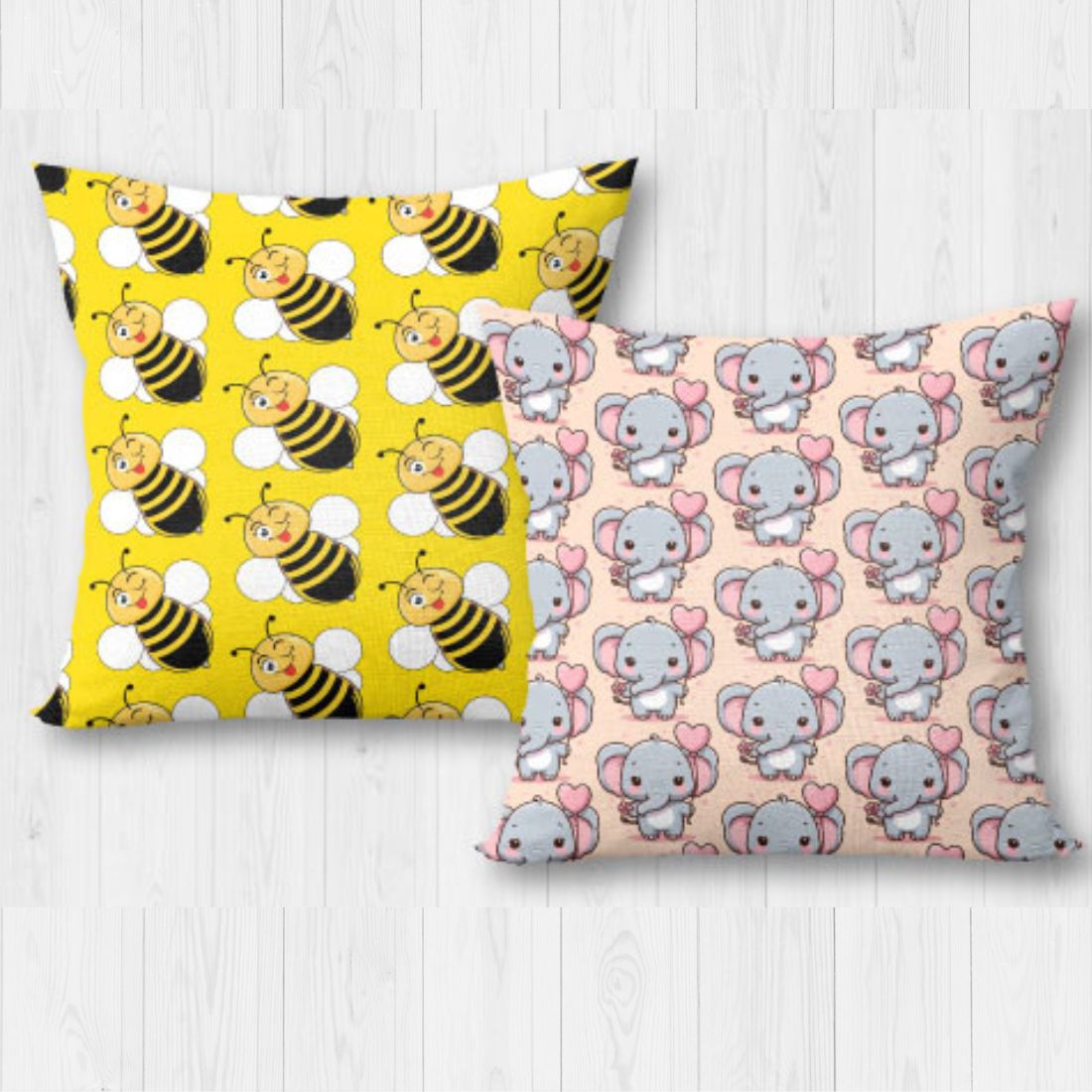 cute animal seamless pattern graphic preview image.
