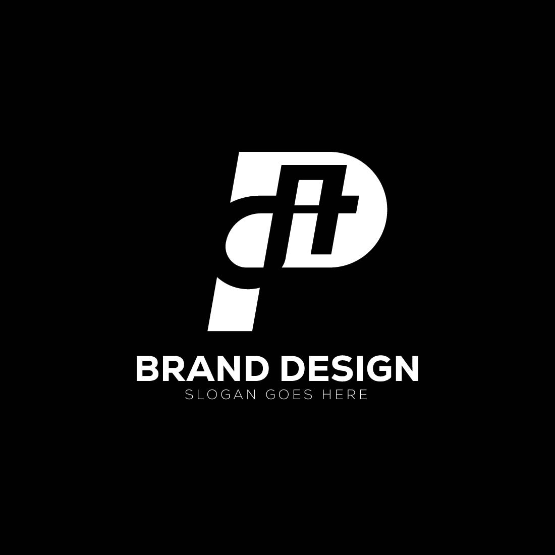 Initial monogram PH logo design concept preview image.
