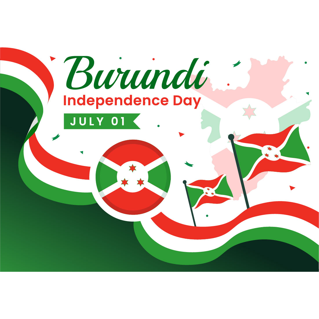 12 Burundi Independence Day Illustration preview image.