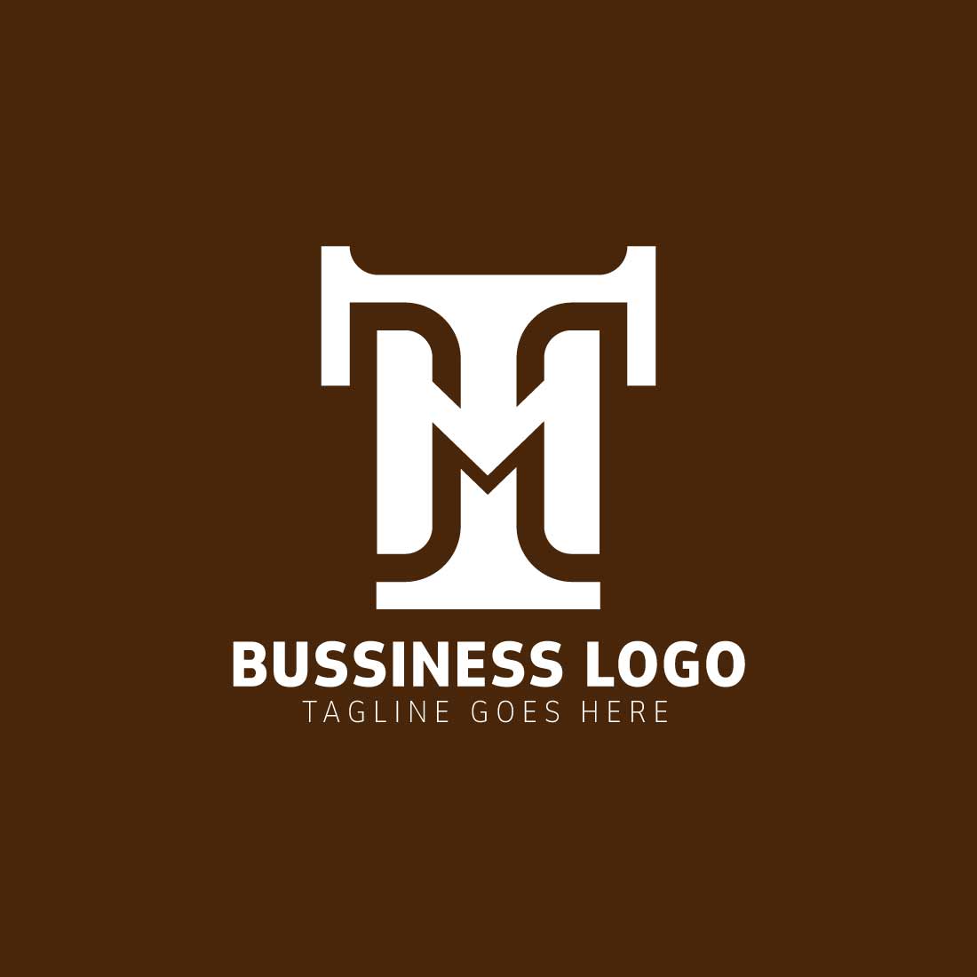 Professional TM Monogram logo design preview image.