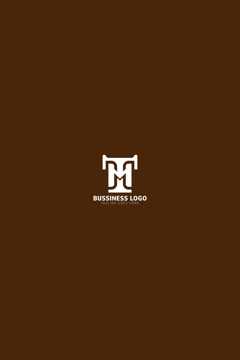 Professional TM Monogram logo design pinterest preview image.