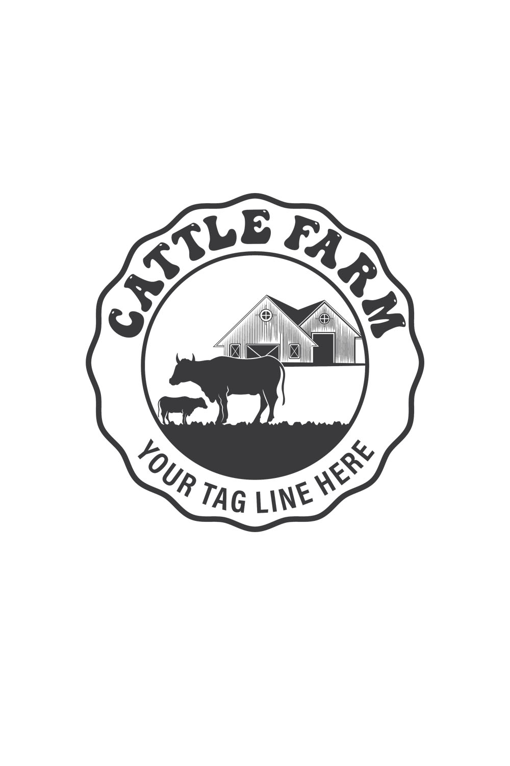 Cattle Farm logo Design professional logo design pinterest preview image.