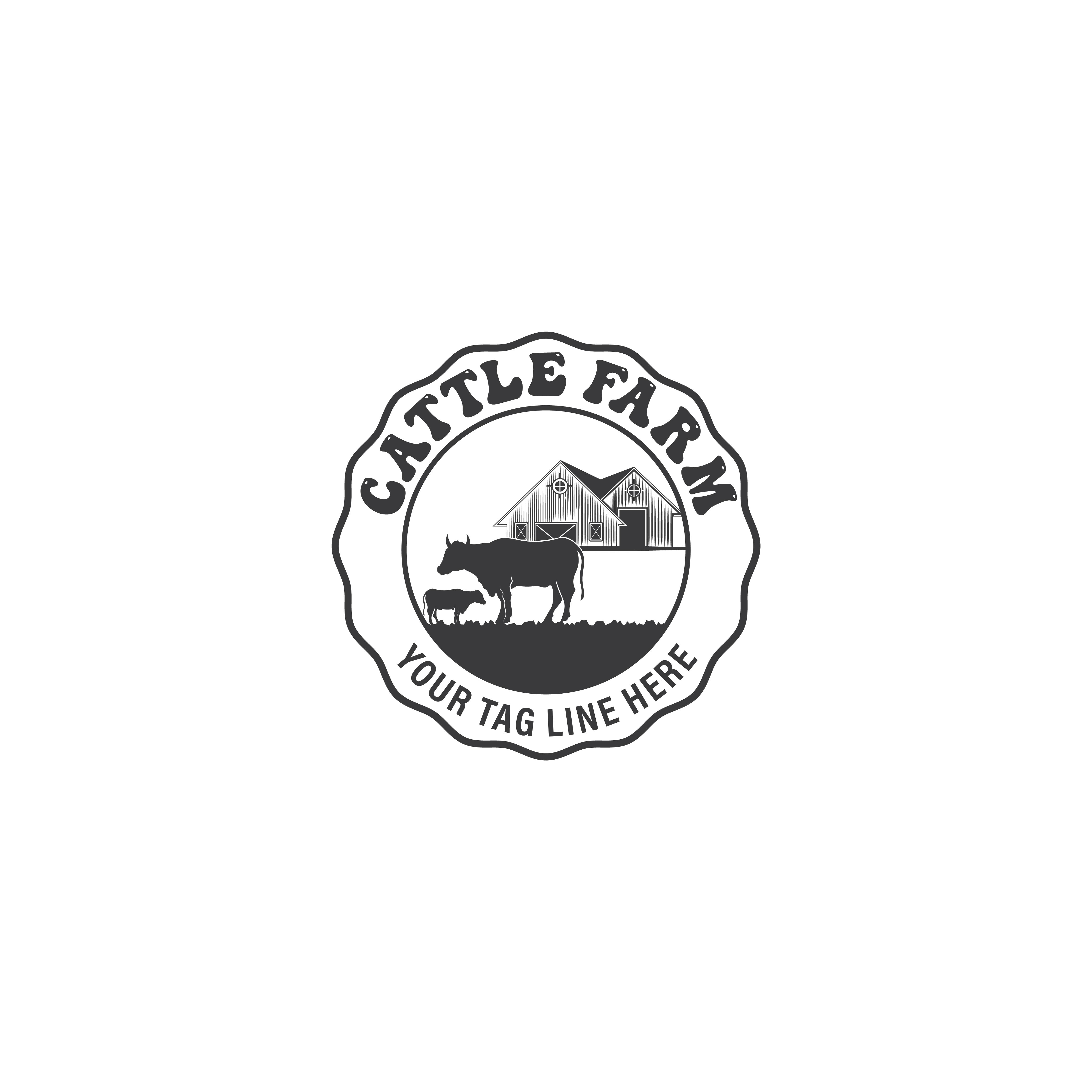 Cattle Farm logo Design professional logo design preview image.