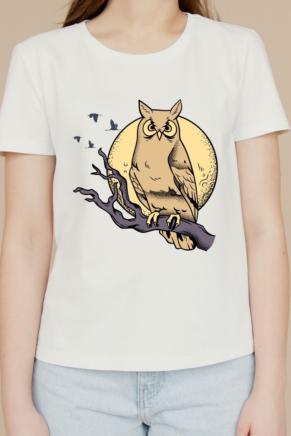 Owl t shirt design pinterest preview image.