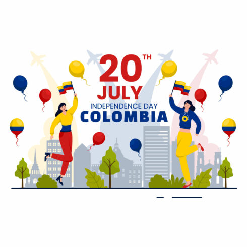 12 Colombia Independence Day Illustration cover image.