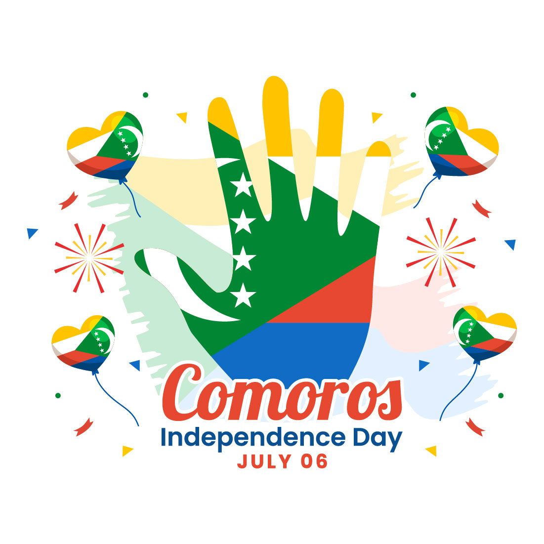 12 Comoros Independence Day Illustration preview image.