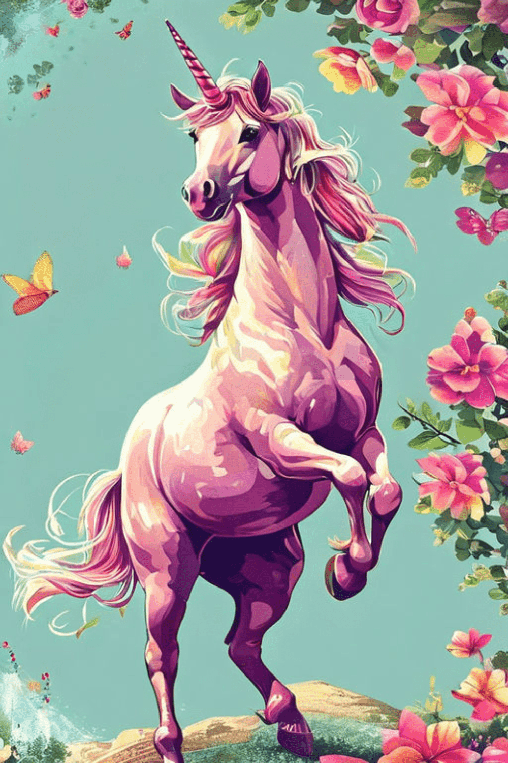 Beautiful Unicorn Clip art designs pinterest preview image.
