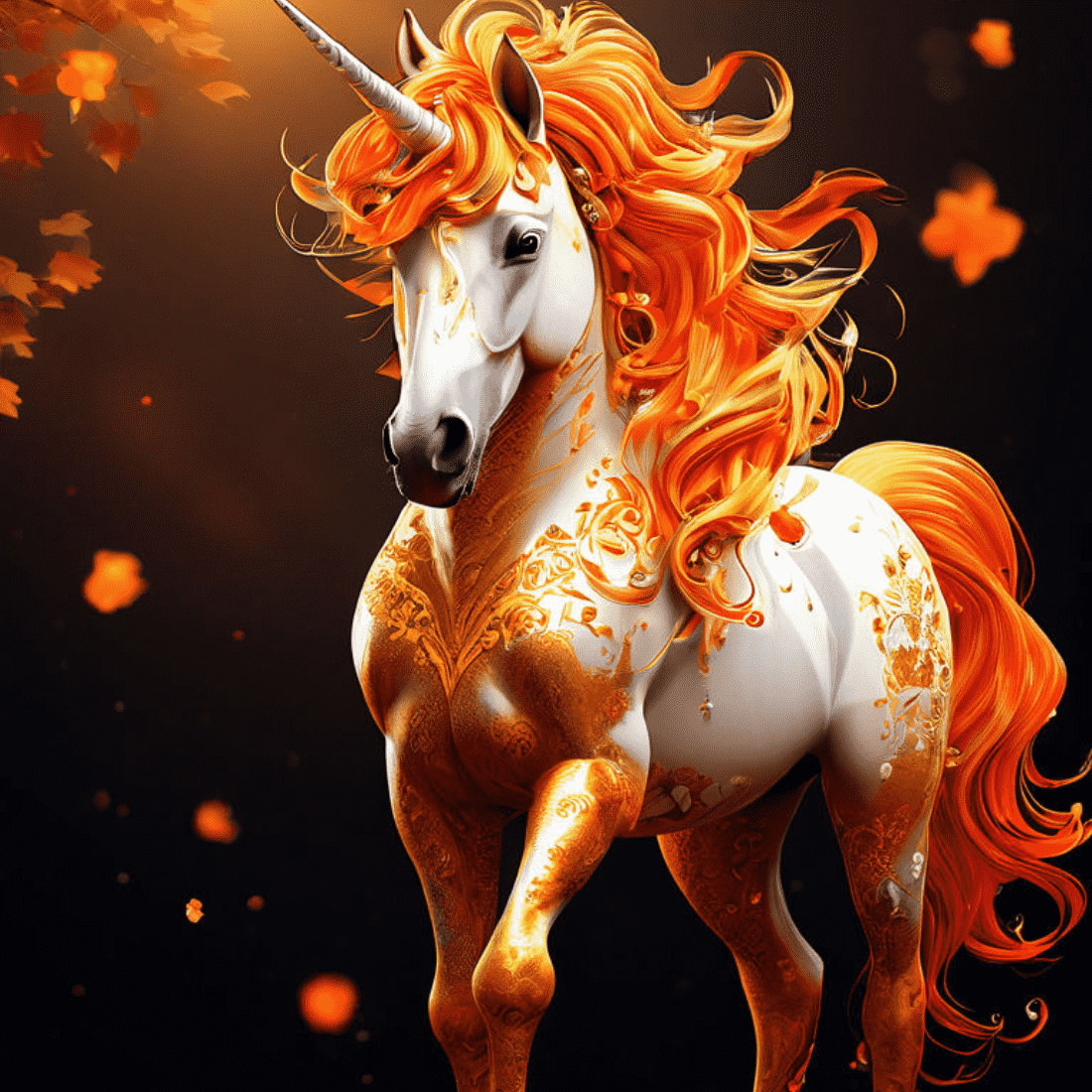 Beautiful Unicorn Clip art designs preview image.
