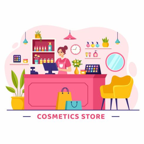 9 Cosmetics Store Illustration cover image.