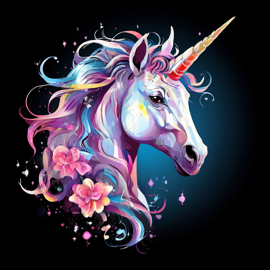 create different beautiful unicorn clip art abstract design in metal colour with considering funny 207