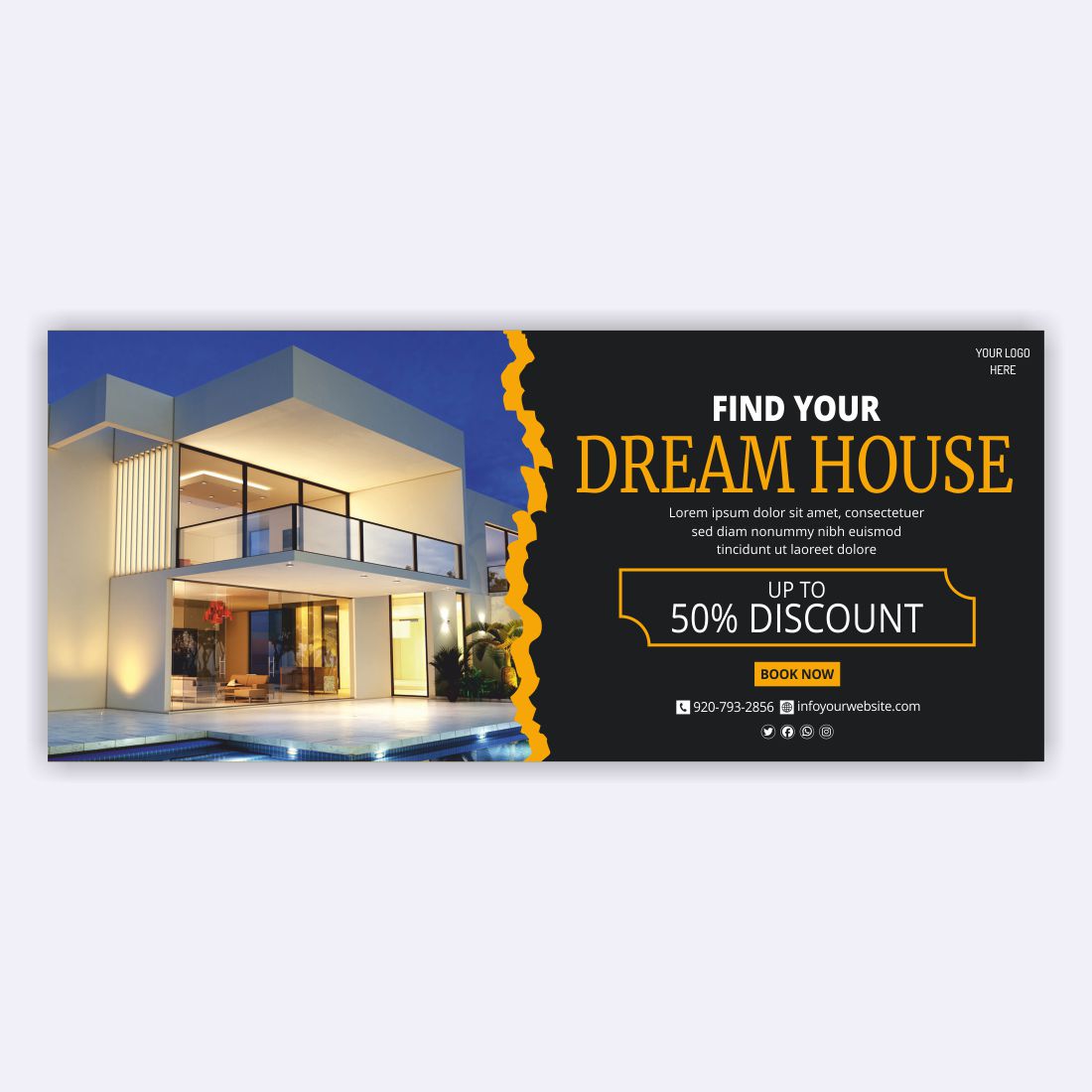 Real Estate Web Banner Design preview image.