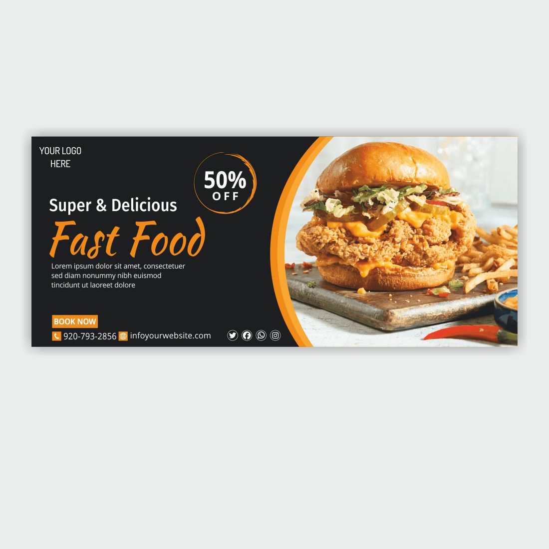 Food Web Banner Design preview image.