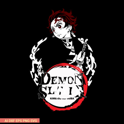 Demon Slayer Kimetsu no Yaiba tshirt design cover image.