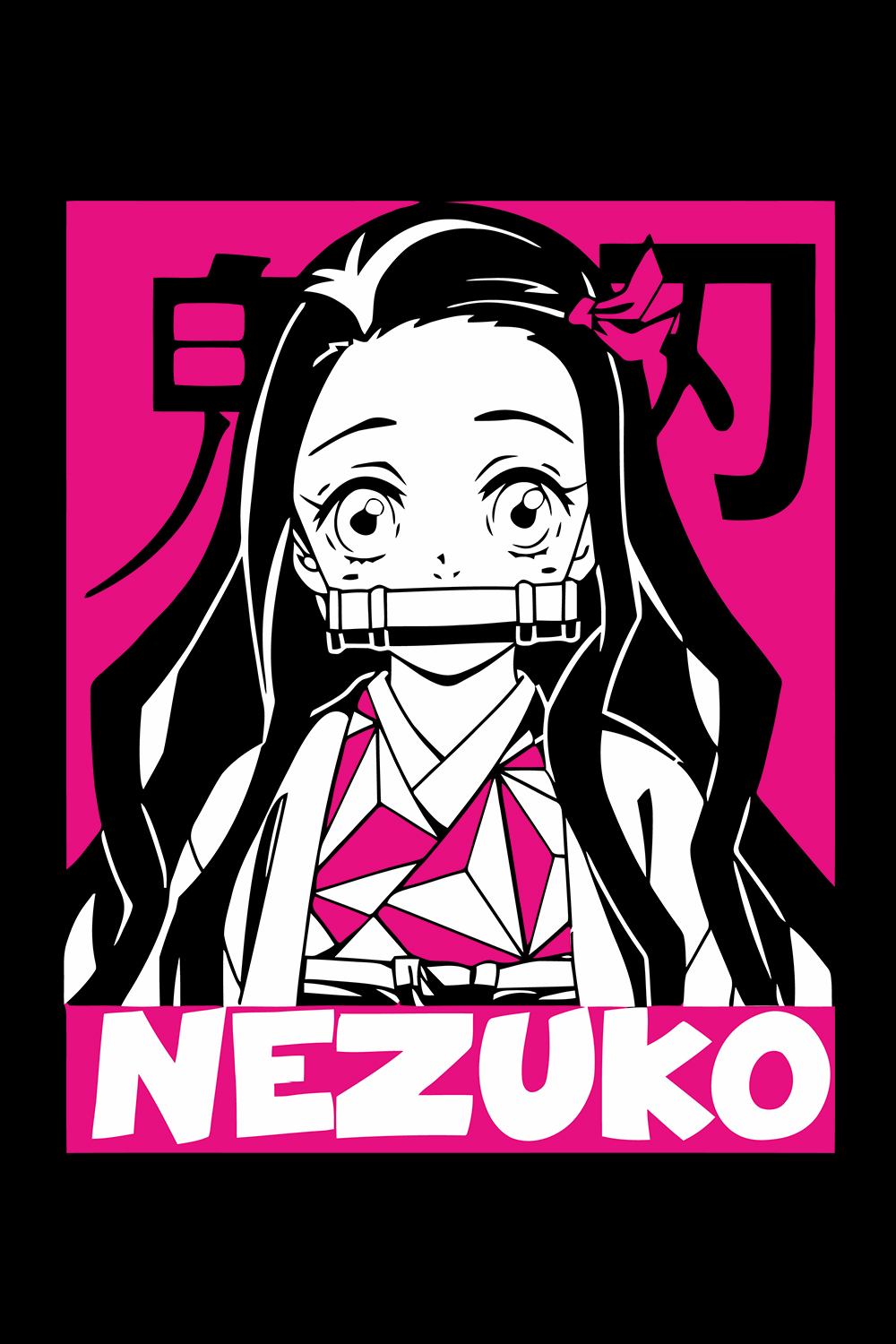 Demon Slayer Nezuko Kamado Anime t-shirt design pinterest preview image.