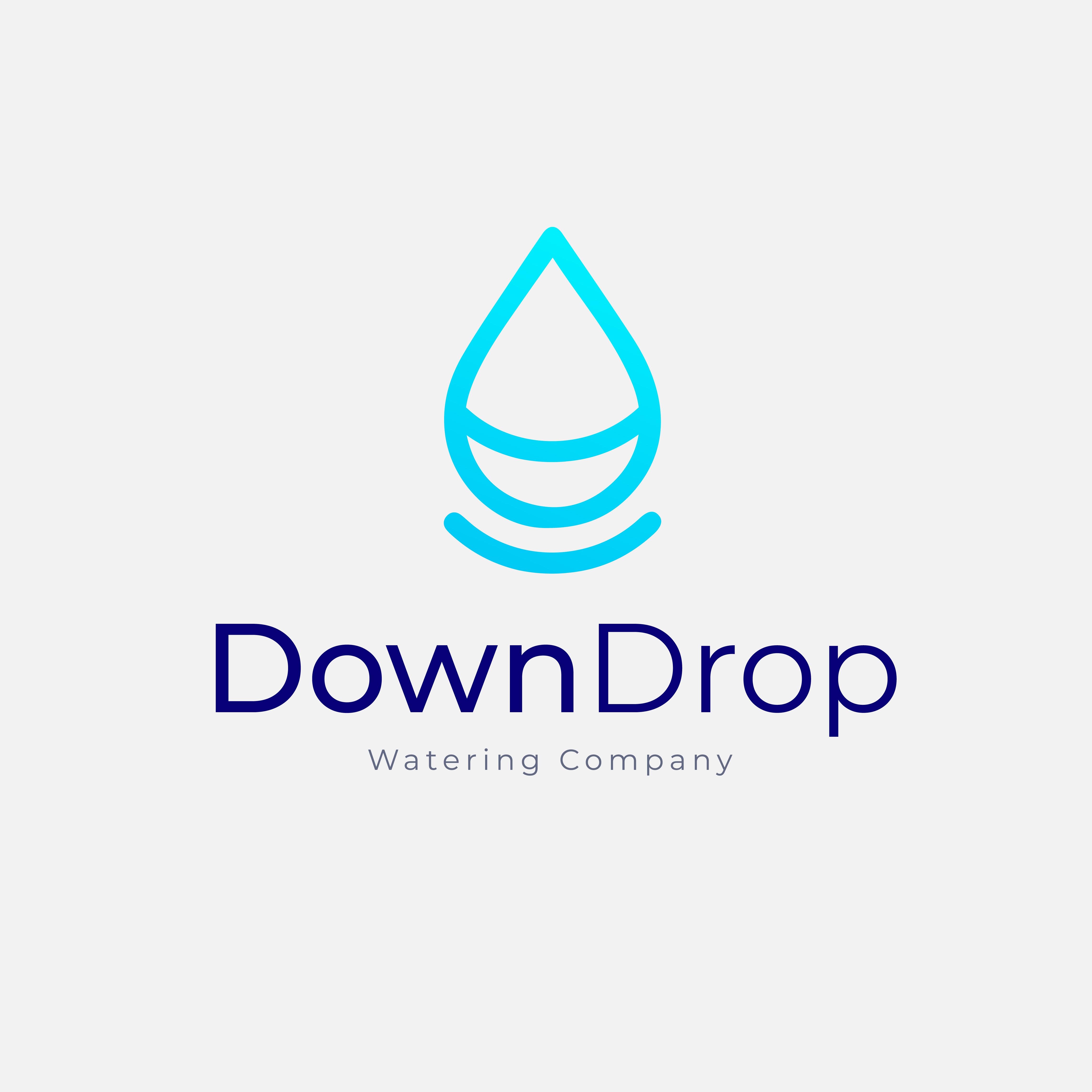 Down Drop Logo Design Template cover image.