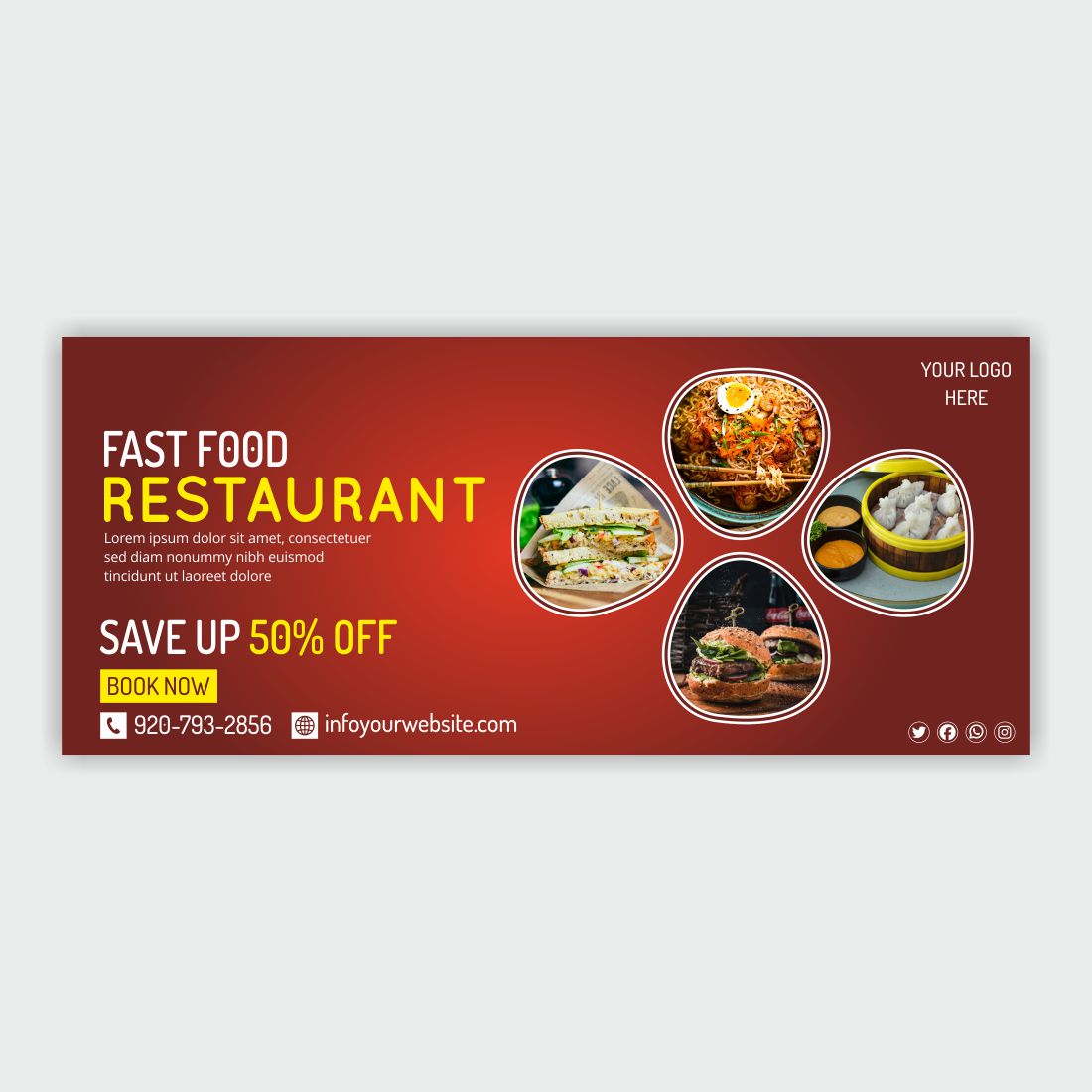 Food Web Banner Deisgn preview image.